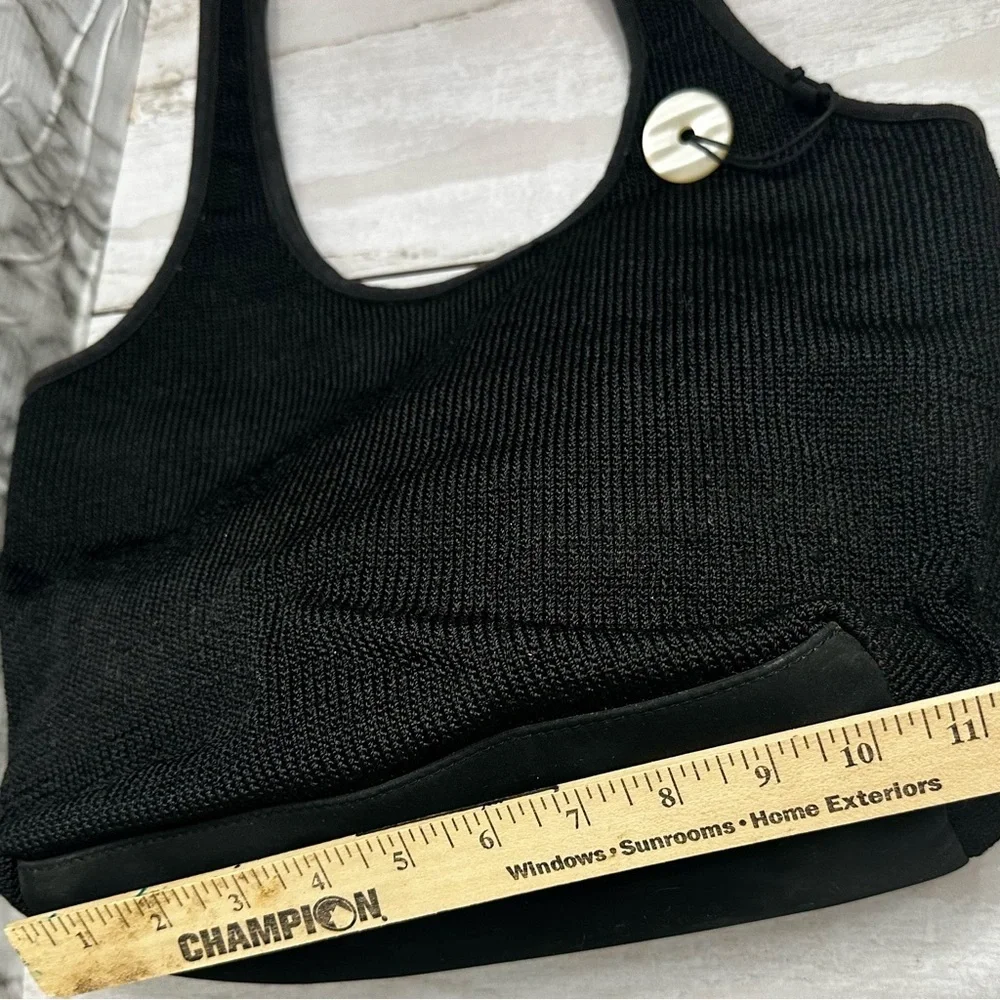 The Sak Large Black Knit Hobo Purse Tote Bag Carry All Everyday Slouchy